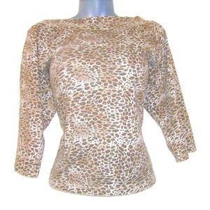 leopard rockabilly retro slash top size large xl